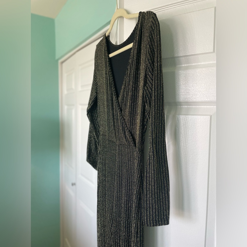 Black & Gold Sparkly Jumpsuit